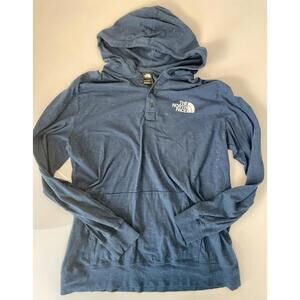 The Northface Blue Henley Hoodie - Men's XL